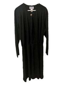 Vintage Black Womens Dress Size 18 Rhodes Collection Long Dress